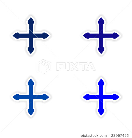 assembly realistic sticker design on paper arrows assembly realistic sticker design on paper arrows 22967435