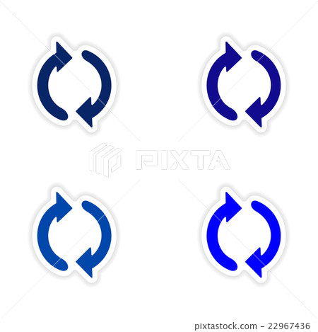assembly realistic sticker design on paper arrows 22967436