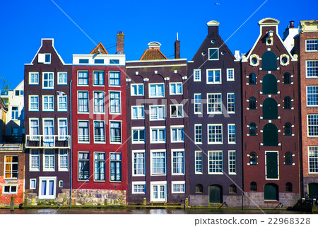 Traditional dutch medieval buildings in Amsterdam Traditional dutch medieval buildings in Amsterdam 22968328