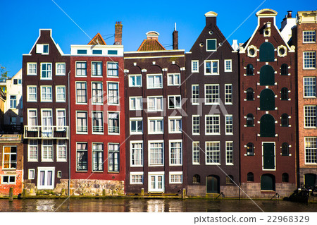 Traditional dutch medieval buildings in Amsterdam Traditional dutch medieval buildings in Amsterdam 22968329
