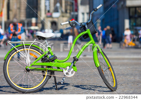 Colorful bikes on streets in Amsterdam Colorful bikes on streets in Amsterdam 22968344
