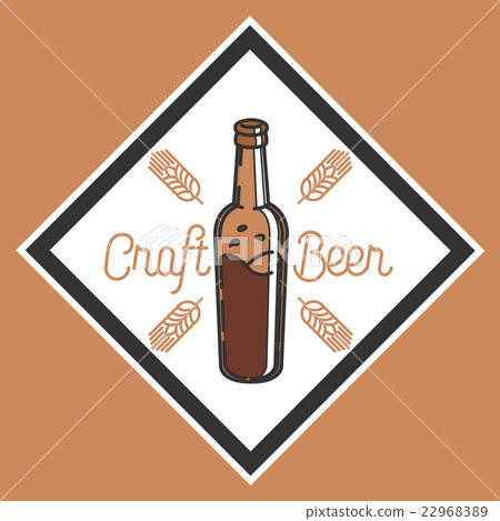 Color vintage beer brewery emblem 22968389