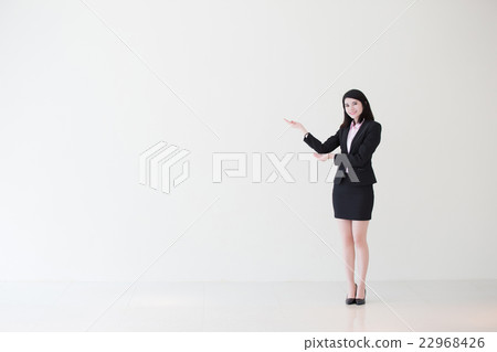 business woman show something business woman show something 22968426