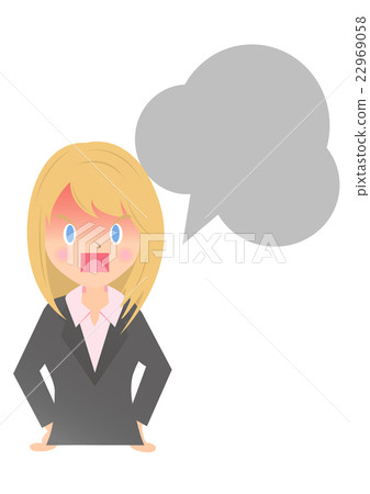 An angry female office worker 22969058
