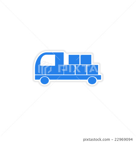 icon sticker realistic design on paper car cargo icon sticker realistic design on paper car cargo 22969094