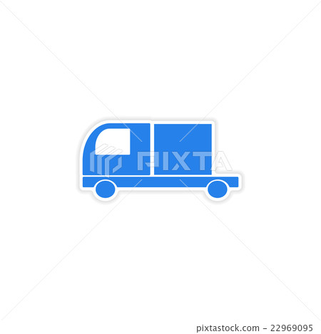 icon sticker realistic design on paper car cargo icon sticker realistic design on paper car cargo 22969095