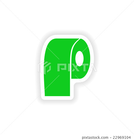 icon sticker realistic design on paper lavatory icon sticker realistic design on paper lavatory 22969104