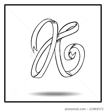 Ribbon sketch alphabet Ribbon sketch alphabet 22969573