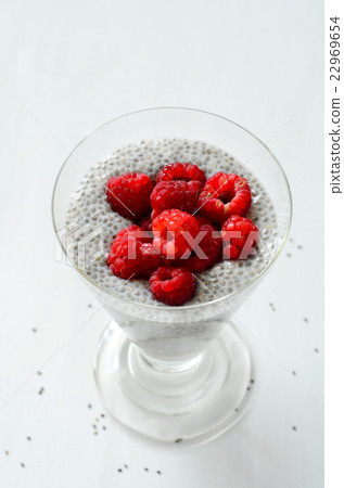 chia seed pudding with fresh berries chia seed pudding with fresh berries 22969654