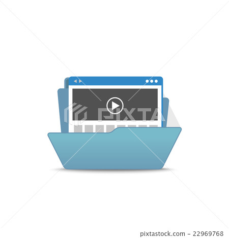 Computer interface folder vector illustration 22969768