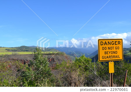 Clear landscape and danger 22970081