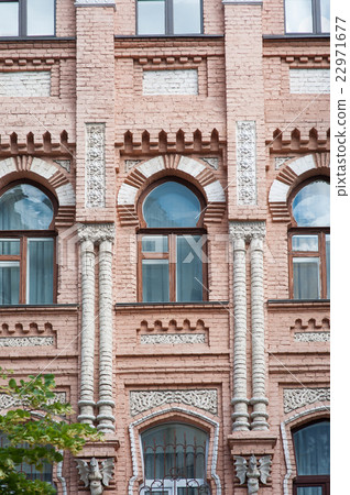 ancient architecture building with windows in 22971677