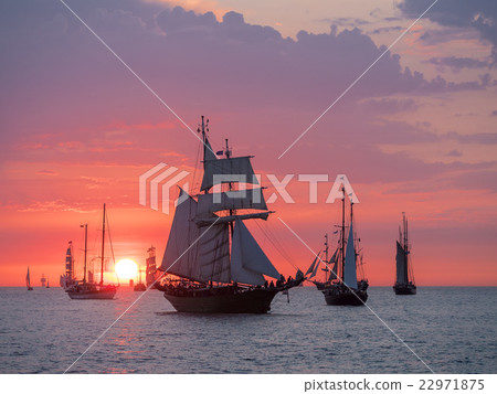 Sailing ships on the Baltic Sea 22971875
