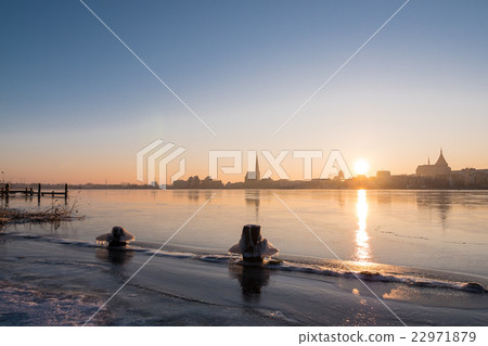 View over the river Warnow to Rostock 22971879
