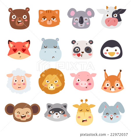 Animal emotions vector illustration. Animal emotions vector illustration. 22972037