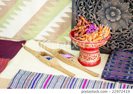 Weave textiles by Thai local wisdom. Weave textiles by Thai local wisdom. 22972419