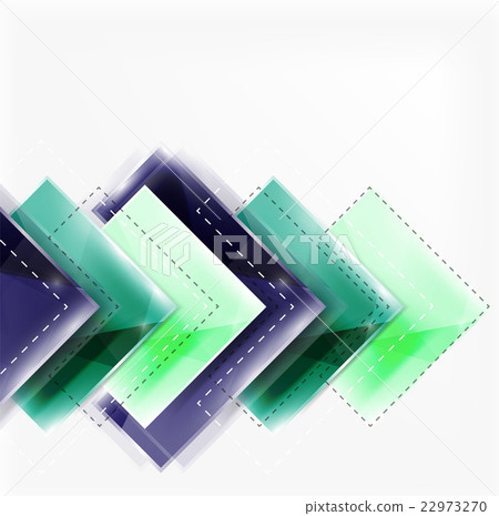 Colorful glossy arrow shapes. Abstract background 22973270