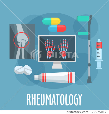 Rheumatology flat icon for healthcare design 22975017