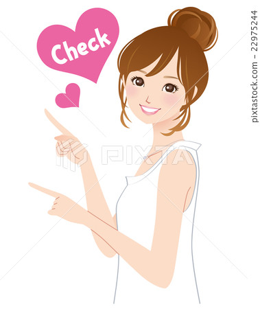 A young woman recommended finger posing pose A young woman recommended finger posing pose 22975244