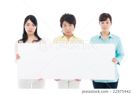 Middle-senior women (white board) 22975442