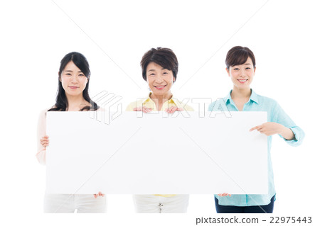 Middle-senior women (white board) 22975443