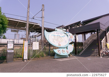 車站前視圖Higashifuku車站 車站前視圖Higashifuku車站 22975627