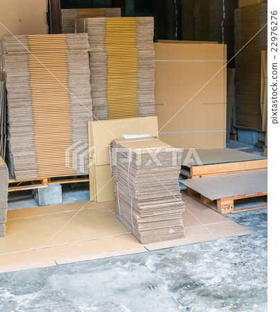 Carton boxes package before assembly . ( Filtered image processed vintage effect. ) 22976276