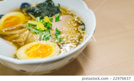Japanese ramen noodle on table Japanese ramen noodle on table 22976637