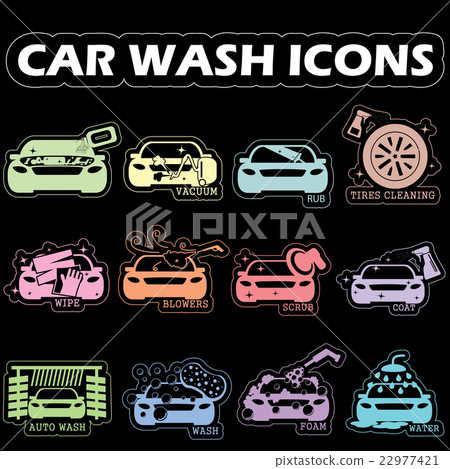 color car wash icons color car wash icons 22977421