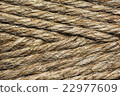 Traces of coiled rope tied. / String 22977609