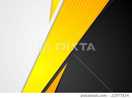 Black and orange corporate vector striped design 22977834