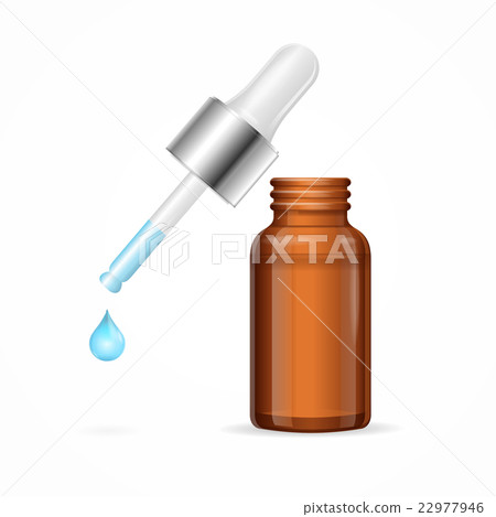 Dropper with Droplet Fluid and Brown Medicine 22977946