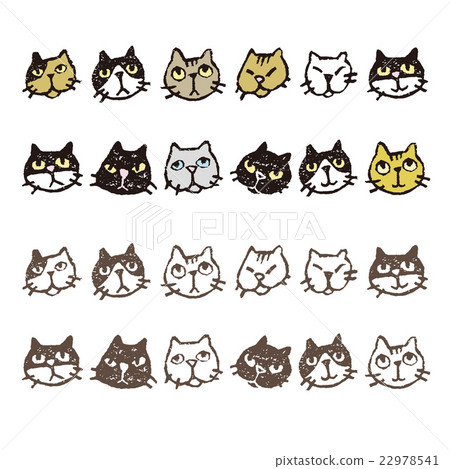 Various cats, expression illustrations 22978541