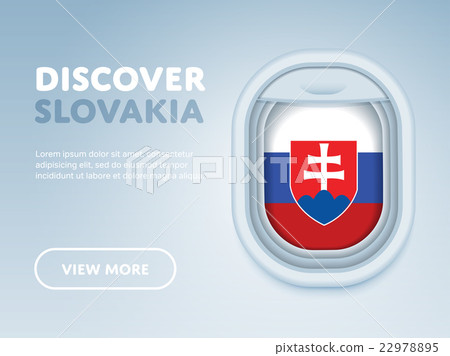 Traveling by plane. Flat vector design banner. 22978895