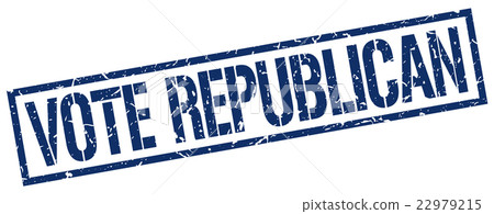 vote republican blue square vintage rubber stamp vote republican blue square vintage rubber stamp 22979215