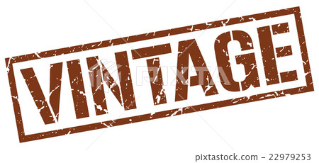 vintage brown grunge square vintage rubber stamp - Stock Illustration ...