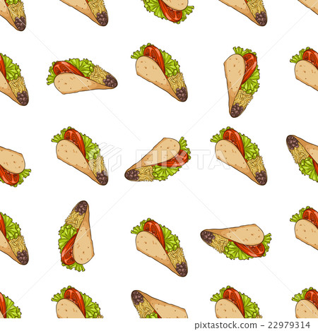 Seamless pattern color taco Seamless pattern color taco 22979314