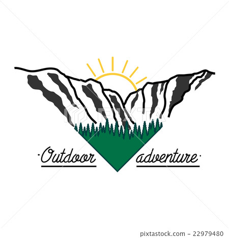 Mounitains color emblem Mounitains color emblem 22979480
