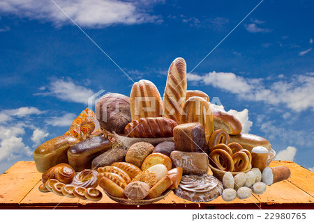 Composition with bread and rolls Composition with bread and rolls 22980765