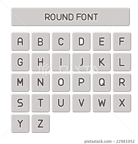 Vector alphabet, Simple Round - Stock Illustration [22981052] - PIXTA