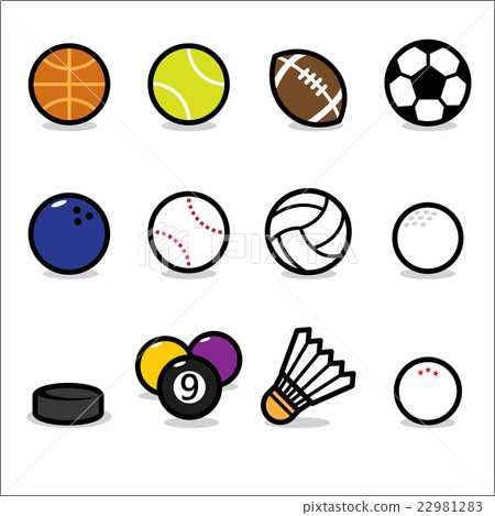 Sports Ball Icon set, color 22981283