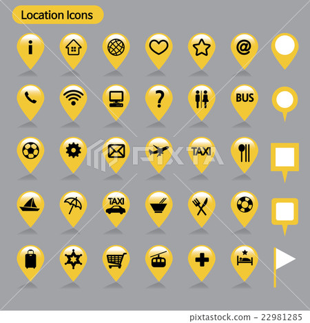 location icons _ Yellow 22981285