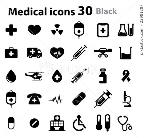 Medical Icons - black Medical Icons - black 22981287