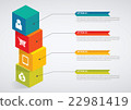 info graphics - colorful graph, cube tower 22981419