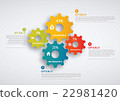 info graphics - colorful graph, gear 22981420