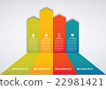 info graphics - colorful graph, arrow 22981421