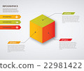 info graphics - colorful graph,cube 22981422