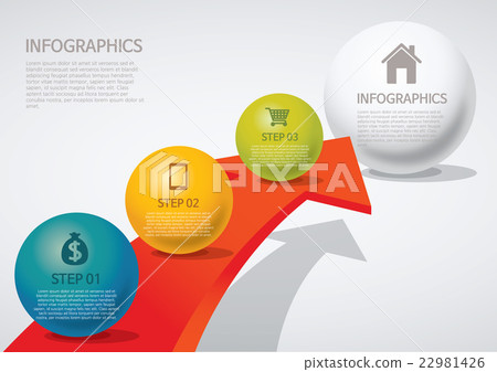 info-graphic - sphere style - arrow info-graphic - sphere style - arrow 22981426
