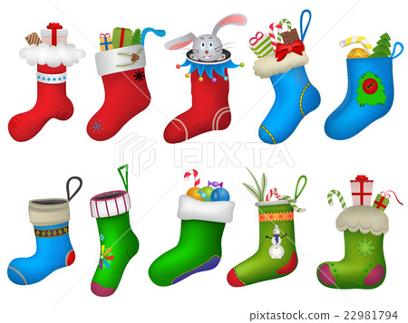 Christmas socks by the fireplace 22981794