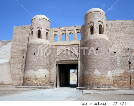 烏茲別克斯坦的世界遺產塔什達瓦薩（南門）在希瓦的Ichang Kara 22982161